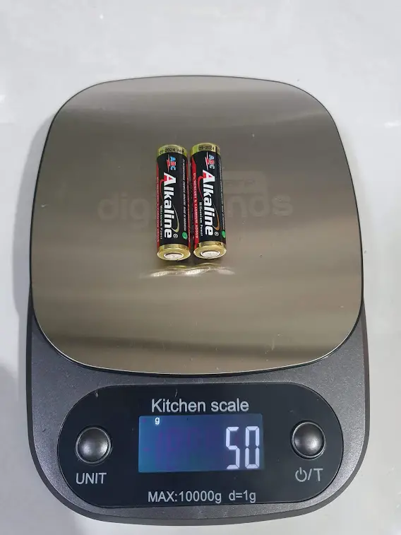 AA Alkaline Battery Weigh
