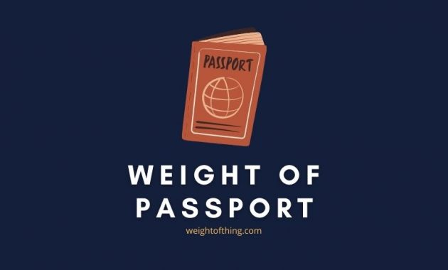 Weight of Passport Pictures
